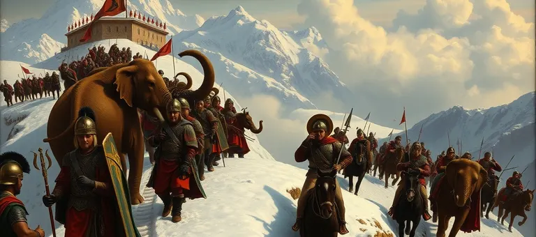 Hannibal’s army crossing the Alps